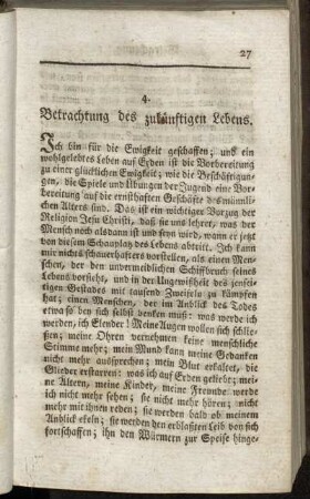 4. Betrachtung des zukünftigen Lebens