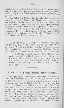 5. Die Forsten in Groß-Hansdorf und Schmalenbek.