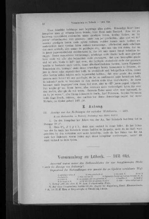 Versammlung zu Lübeck. - 1431 Okt.