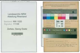 Entnazifizierung Georg Goetz Zerbes , geb. 25.05.1912 (Chemiker)