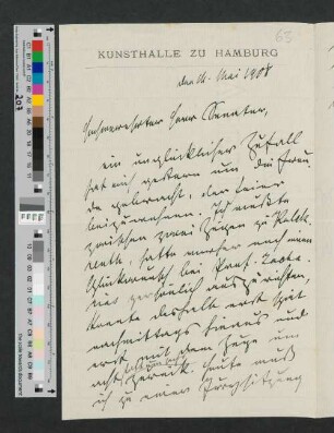 Brief an Werner von Melle