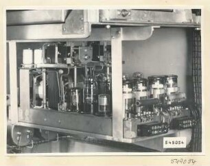 Fernsehsender Bild und Ton, Schrank, Rückseite, Teilansicht, Foto 1954