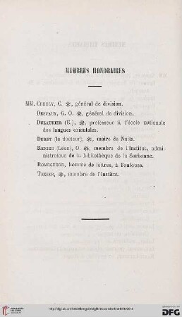 Membres honoraires