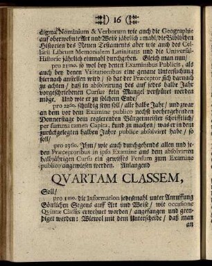 Quartam Classem, ...