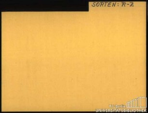 TULIPA/TULPE: Sorten R-Z