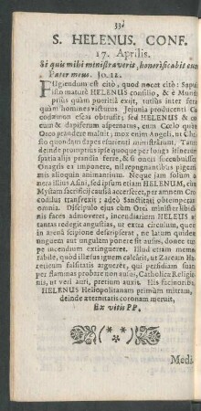 S. Helenus. Conf.