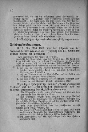 Friedensbedingungen.