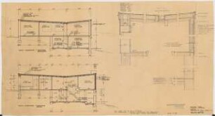 Haus und Garten Paepke, Hofgeismar-Carlsdorf: Längsschnitt 1:50; Details 1:10