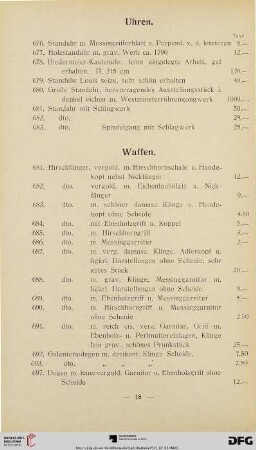 Uhren (Nr. 676-683)