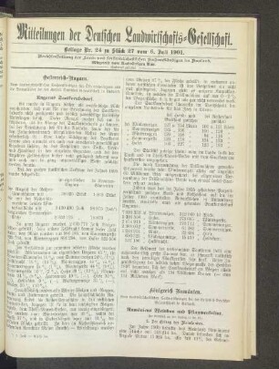 Beilage Nr. 24 zu Stück 27 vom 6. Juli 1901.