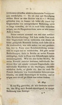 Ergebnisse meiner naturhistorisch-öconomischen Reisen. 1, Briefe aus der Schweitz, Italien und Südfrankreich im Sommer 1824