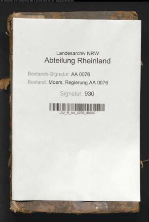 Konstitutions- und Verhörsprotokolle in Appellationssachen