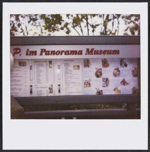Speisekarte von Café P. im Panorama-Musuem in Bad Frankenhausen