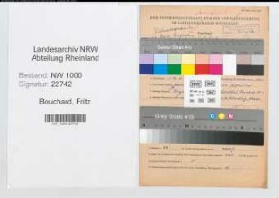 Entnazifizierung Fritz Bouchard, geb. 01.10.1914 (Maler)