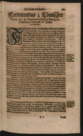 Ferdinandus I. Römischer Keyser/ etc. zu Ungern und Behem König/ etc. ...