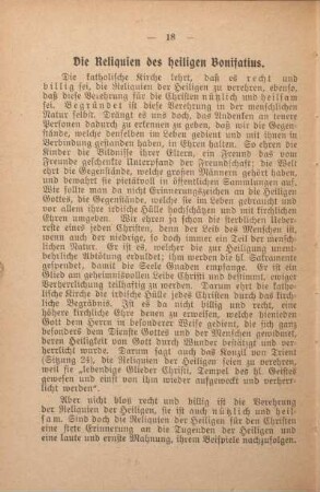 Die Reliquien des heiligen Bonifatius.