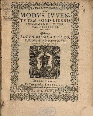 Ratio Methodica, Sev Modvs Ivventvtem Bonis Literis Informandi : In Certas Classes Distribvtvs