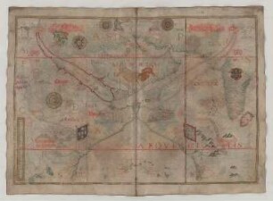 Seekarte, Handzeichnung, 1568, Bl. 28 Rotes Meer, Arabisches Meer, Golf von Aden, Afrika (Nordöstlicher Teil), Ägypten, Sudan, Äthiopien, Arabien, Iran, Indien, Ceylon