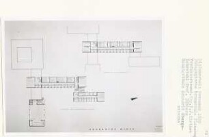 Pädagogische Hochschule, Flensburg-Fruerlund (Diplomarbeit bei Kurt Dübbers): Hauptgebäude, Grundrisse 1. - 2. Obergeschoss 1:200