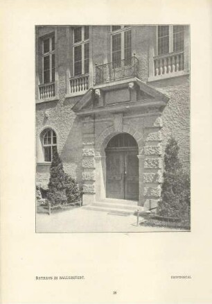 Rathaus in Ballenstedt. Hauptportal