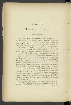 Chapitre VII De la vertu de force