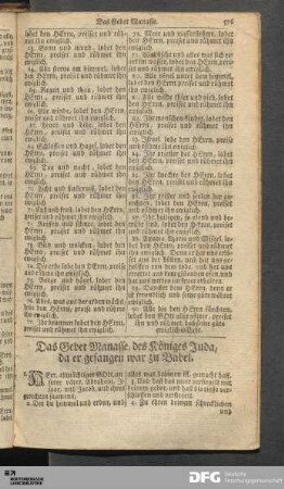 Das Gebet Manasse, des Königes Juda, da er gefangen war zu Babel.