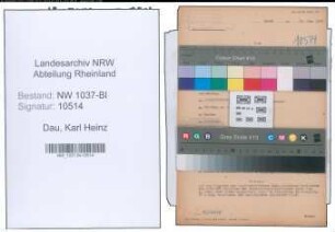 Entnazifizierung Karl Heinz Dau , geb. 27.06.1908 (Ingenieur)