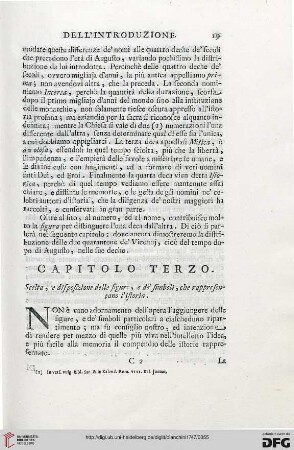 Capitolo terzo: Scelta, e disposizione delle figure, e de’ simboli, che rappresentano l’istoria