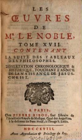 Les oeuvres, 17