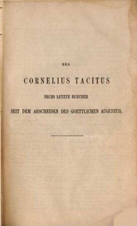 Cornelius Tacitus. 2, Ab excessu divi Augusti XI - XVI