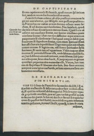 De Sacramento Poenitentiae.