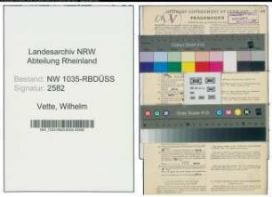 Entnazifizierung Wilhelm Vette , geb. 05.08.1909 (Klempner)