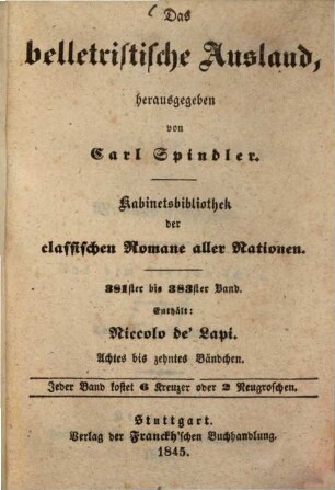 Niccolo de'Lapi : ein Roman aus der florentinischen Geschichte, 8/10