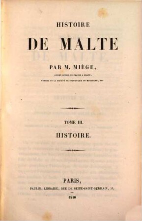 Histoire de Malte, 3. Histoire ; [2]