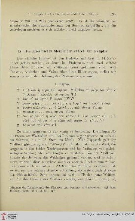 IX. Kapitel. Die griechischen Sternbilder südlich der Ekliptik