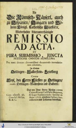 Remissio Ad Acta