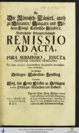 Remissio Ad Acta