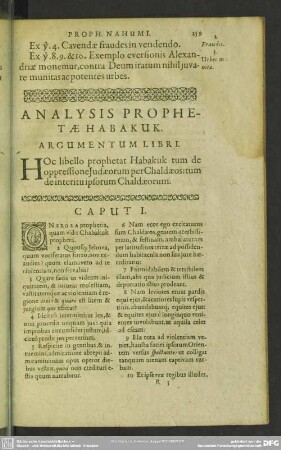 Analysis Prophetae Habakuk