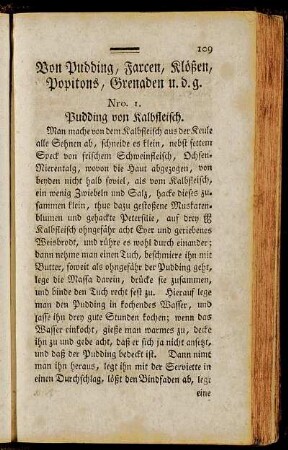 Von Pudding, Farcen, Klößen, Popitons, Grenaden u.d.g.