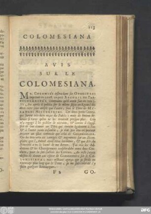 Avis Sur Le Colomesiana.