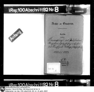 Vermessungs- und Abgabenverzeichnisse der schatzpflichtigen Stätten im Kirchspiel Voltlage (Abschriften)