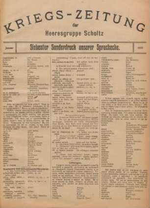 7.1918: Kriegs-Zeitung der Heeresgruppe Scholtz