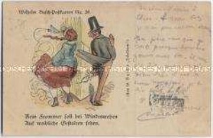 Postkarte mit Motiv von Wilhelm Busch