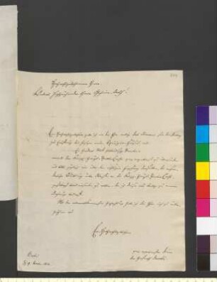 Brief von Jacobi, Johann August an Goethe, Johann Wolfgang von