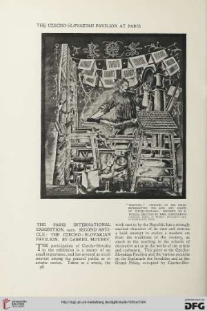 90: The Paris International Exhibition, 1925, [2] : the Czecho-Slovakian Pavillon