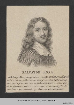 Folge von Bildnissen, Künstler und Künstlerinnen : Bildnis des Salvator Rosa