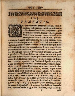 Dissertatio iuridica, de venationibus precariis, vulgo Revers- oder Gnaden-Jagten