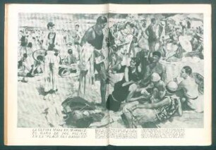 La última moda en Biarritz: El baño de sol pic-nic en la "Plage des Basques"