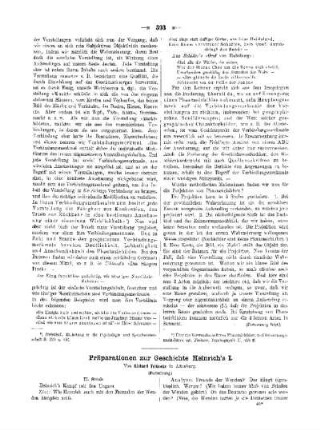 Präparationen zur Geschichte Heinrichs I. : (Fortsetzung)