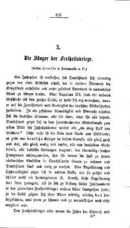 Die Sänger der Freiheitskriege